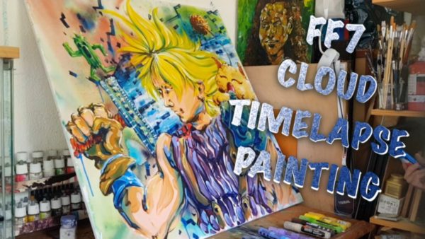 Cloud from FF7 – Timelapse painting