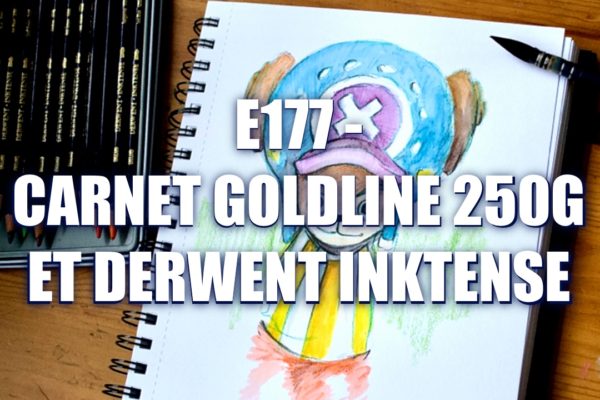 E177 – Carnet Goldline 250g et Derwent Inktense