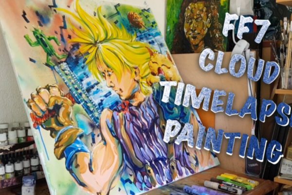 Cloud from FF7 – Timelapse painting
