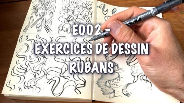 E002 – Exercices de dessin – Rubans