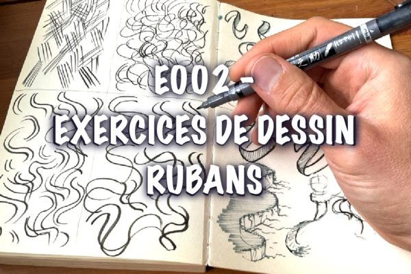 E002 – Exercices de dessin – Rubans